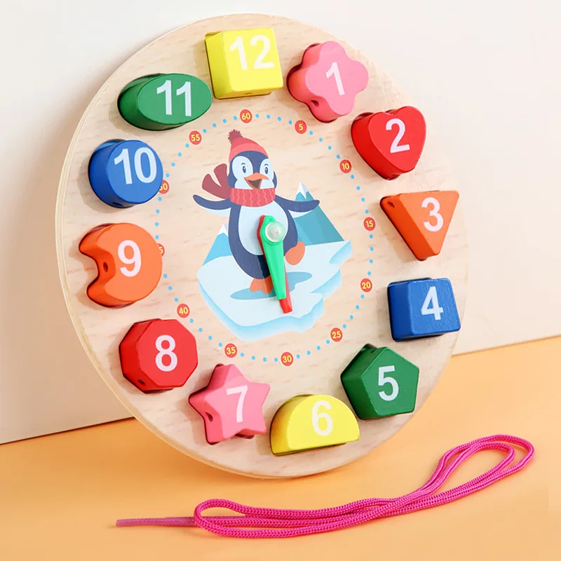 Learning Clock™ – Leiki & opi kellonajat – Puinen kello