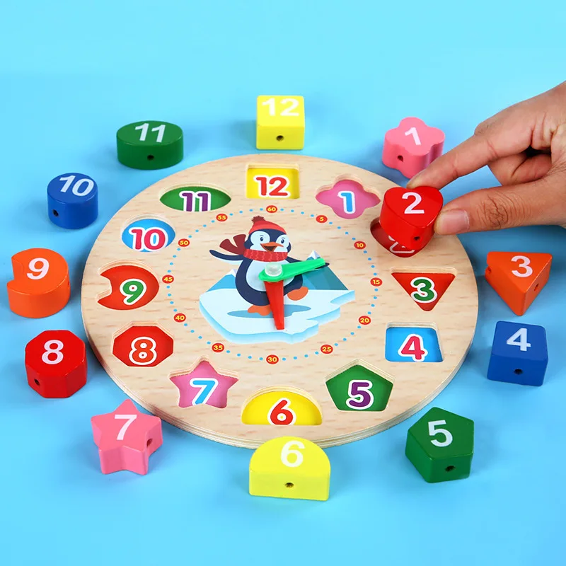 Learning Clock™ – Leiki & opi kellonajat – Puinen kello