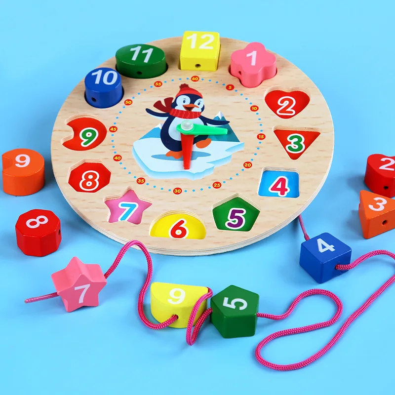 Learning Clock™ – Leiki & opi kellonajat – Puinen kello