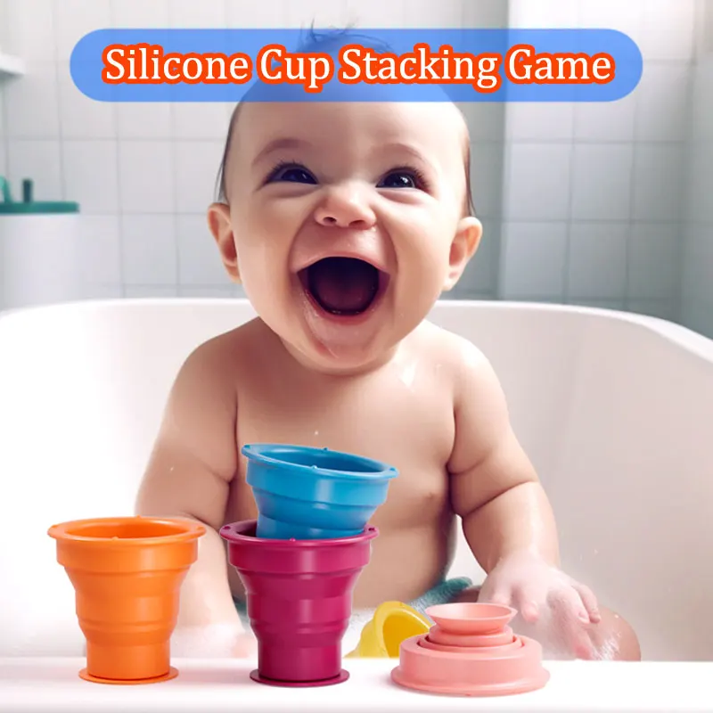 Rainbow Stacker Cups™ - Sateenkaaren värit - Pinoamiskuppipeli