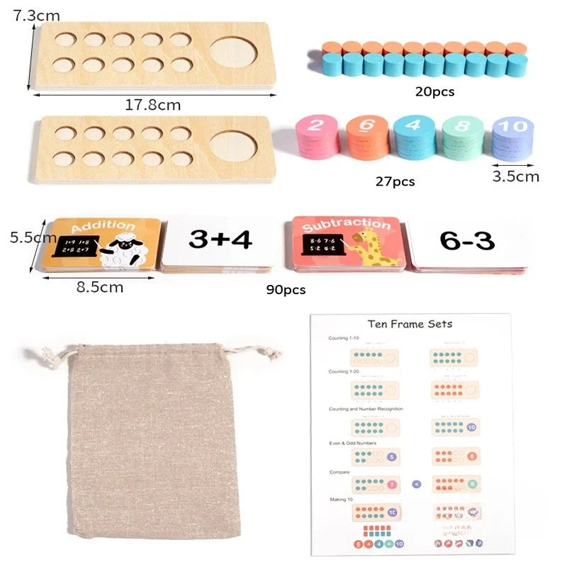 Woods™ - Tee matematiikasta helppoa - Lasten matematiikka-setti