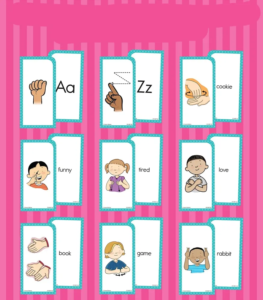 ASL Flash Cards | Opettele viittomakieltä - Opetukselliset kortit lapsille