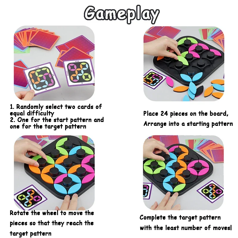 Rotating Logic™ - Haastava lautapeli - Tangram-palapeli