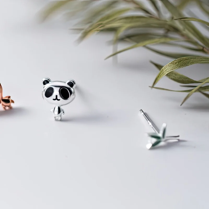 Panda korvakoru hopeaa