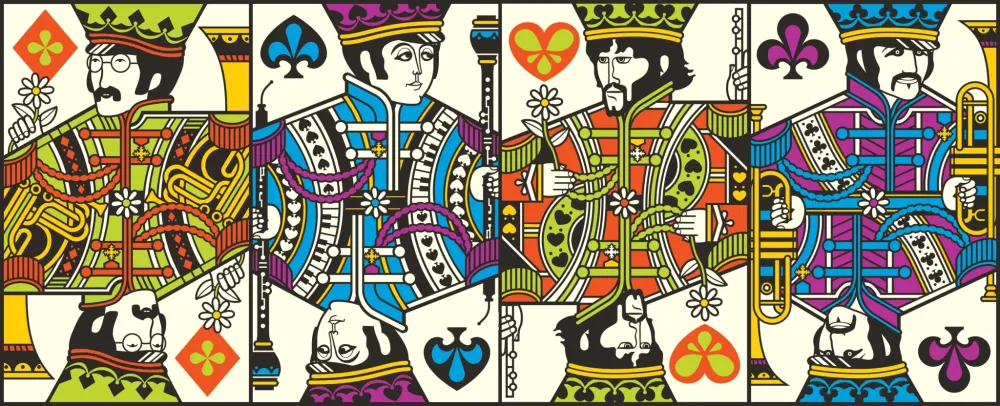 Beatles pink pelikortit - Theory11