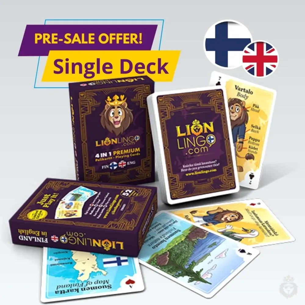 LionLingo - Finland English 4in1 korttipakka