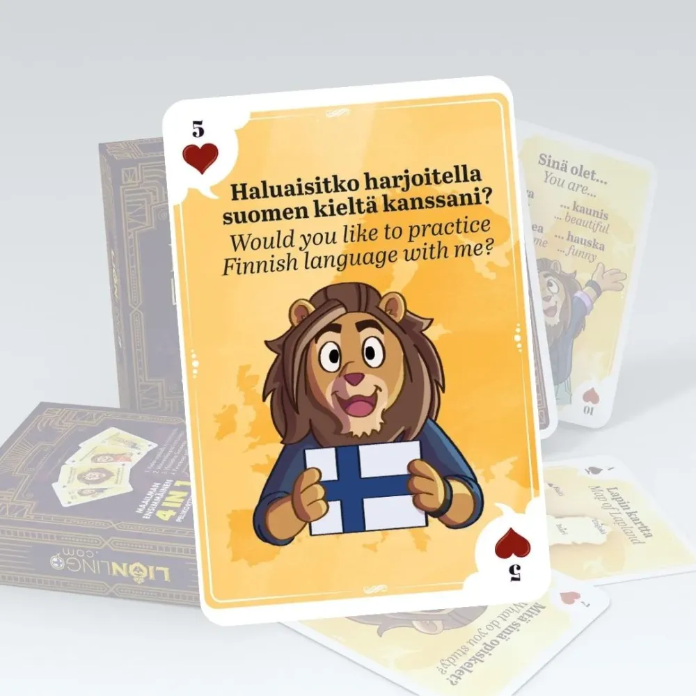 LionLingo - Finland English 4in1 korttipakka