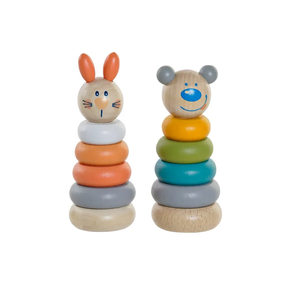 Opettavainen peli Home ESPRIT 5,5 x 5,5 x 14 cm eläimet (2 osaa)