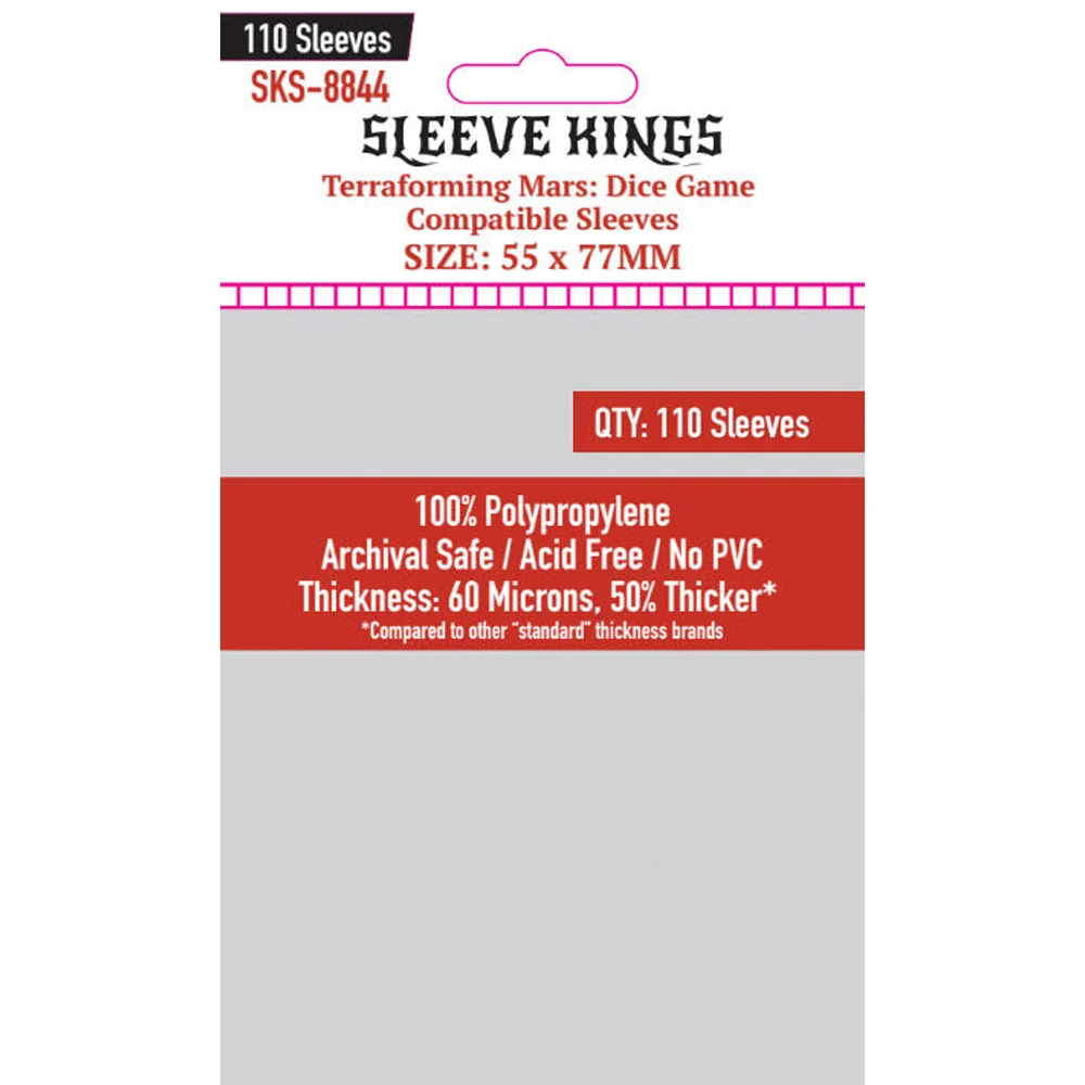 Sleeve Kings Terraforming Mars: Dice Game" Compatible Sleeves