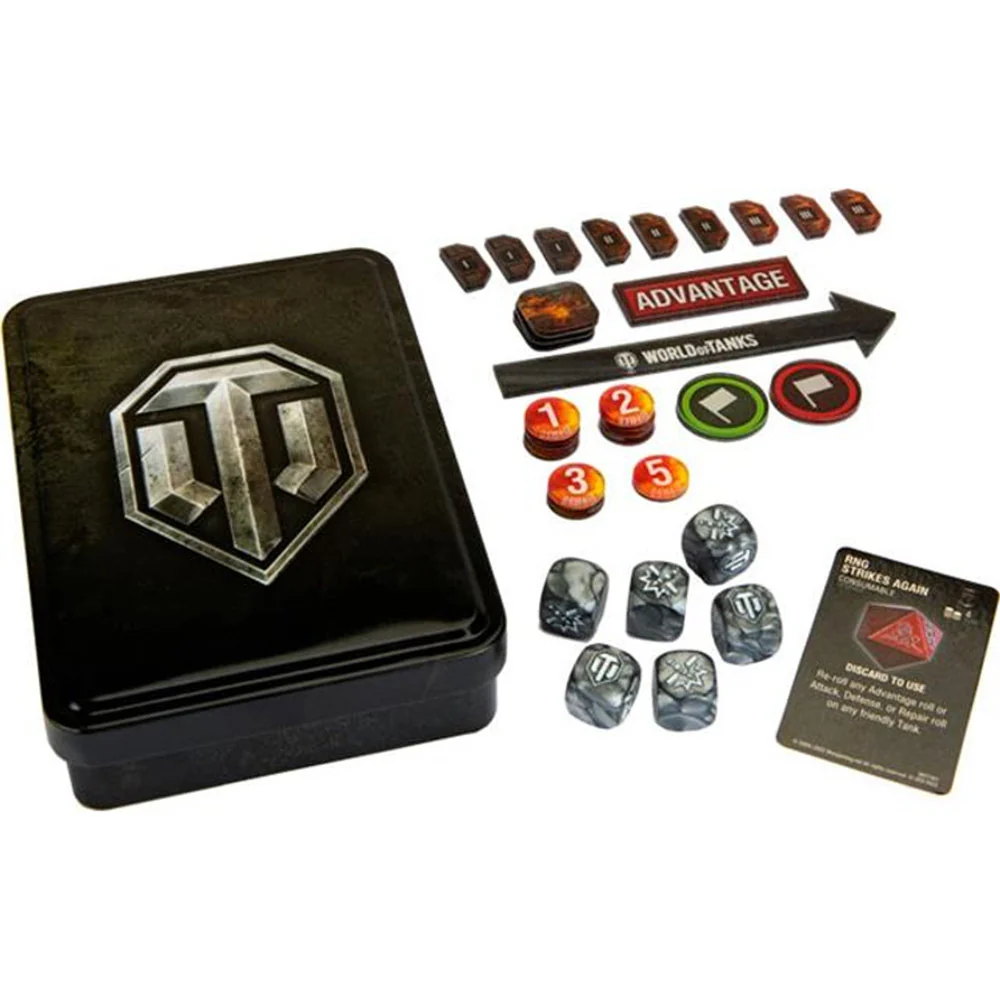 World Tanks Miniatures Game Gaming Set Tokens & Dice