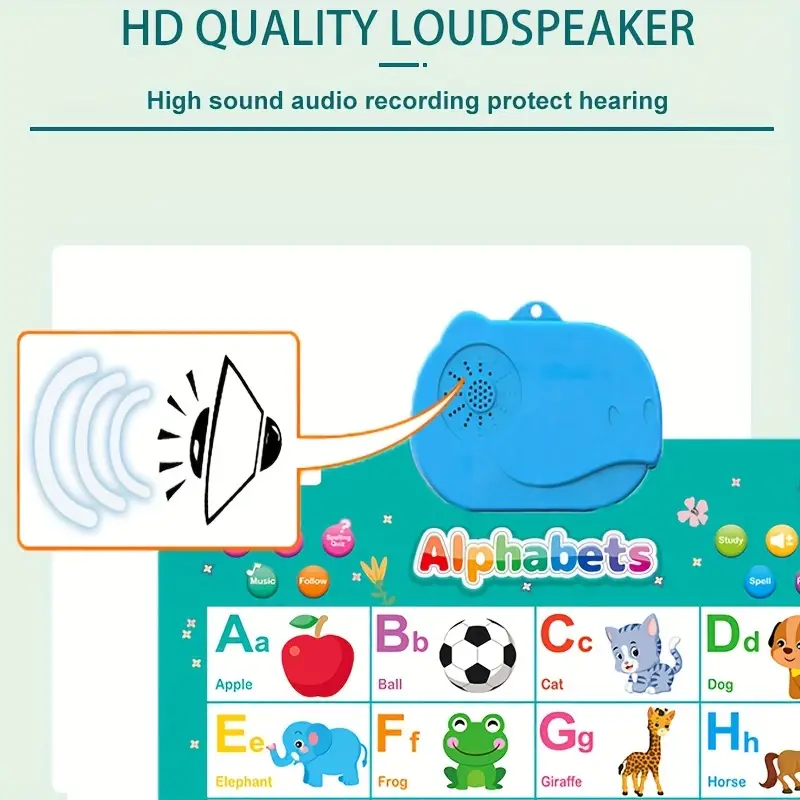 LearnBuddy™ | Puhuva ABC-seinätarra - Opettava lelu taaperoille