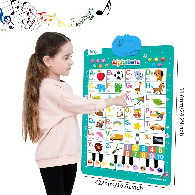 LearnBuddy™ | Puhuva ABC-seinätarra - Opettava lelu taaperoille