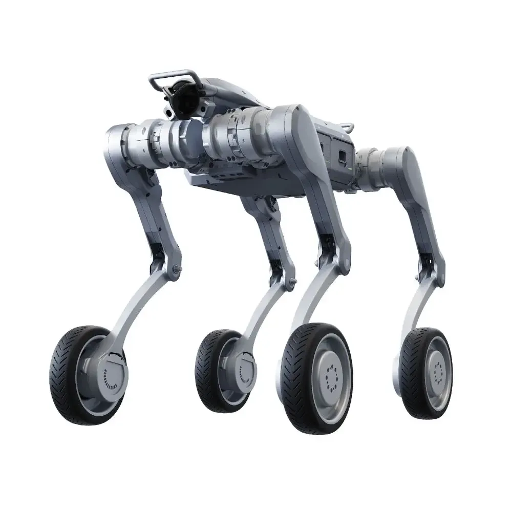 Unitree A2-W Pro Pyörillä varustettu robottikoira parannetulla tekoälyllä ja liikkuvuudella