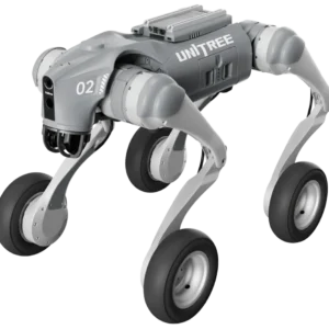 Unitree Go2W U1 Pyörillä varustettu robottikoira tekoälyllä ja älykkäällä ohjauksella