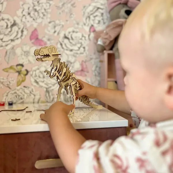 DinoCraft | Rakenna ja maalaa - Montessori 3D-dinosauruspuzzle luovaan oppimiseen