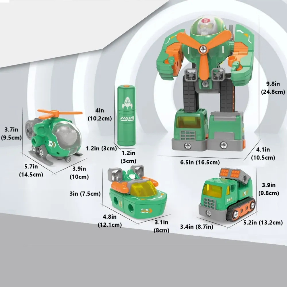 MechaWarriors Leger Ajoneuvot Setti | Rakennusiloa Pojille - Modulaarinen Lelusetti