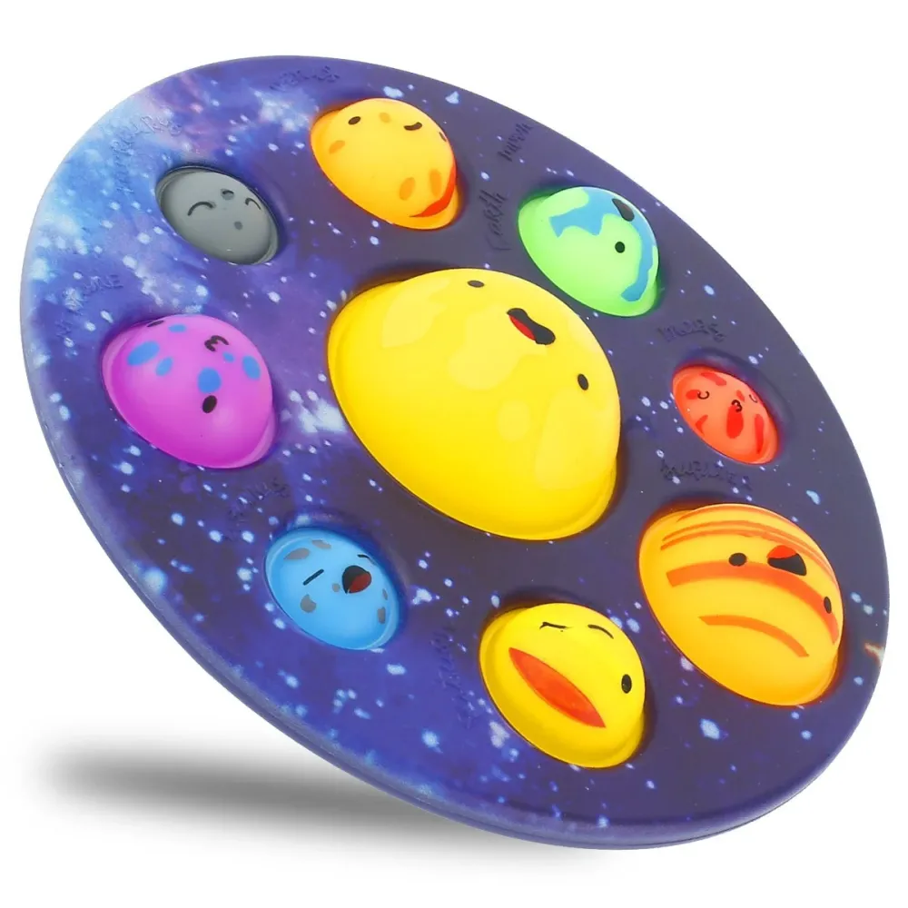 SpacePop | Rentouttavaa leikkimistä - Planet Simple Dimple Fidget Popper lapsille