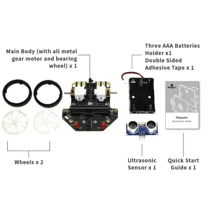 DFRobot Micro: Maqueen Lite (micro:bit V2:n / Micro:Gamepadin kanssa)