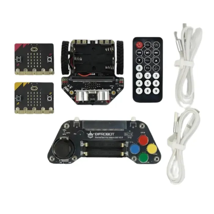 Micro: Maqueen Lite (micro:bit V2:n / micro:Gamepadin / IR-kaukosäätimen kanssa) DFRobot