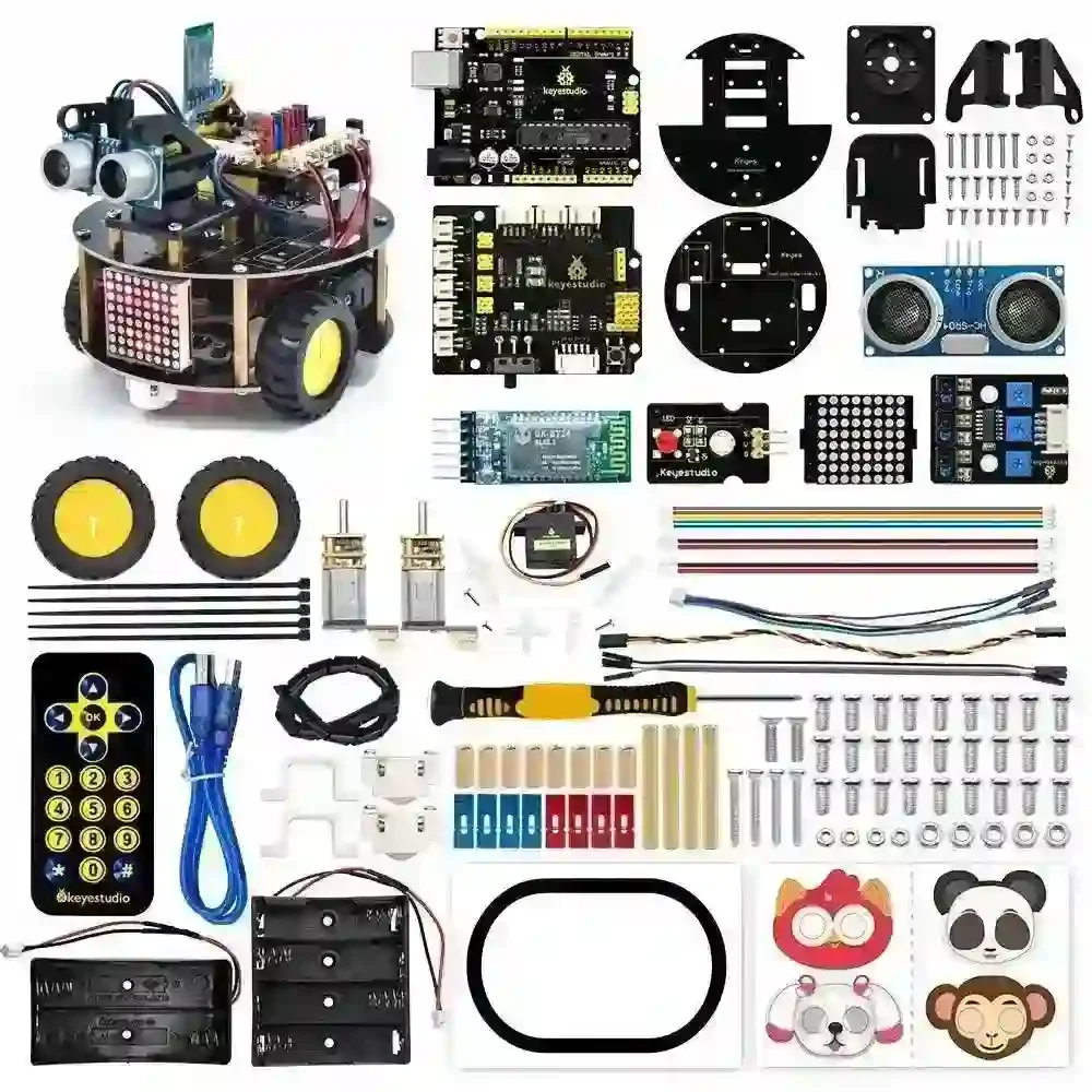 Keyestudio älykäs pieni kilpikonnarobottiauto V3.0 Arduino STEM-ohjelmoitava robottisarja