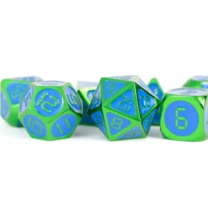 16mm Digital Metallic Dice Set (3 Options): Green Blue