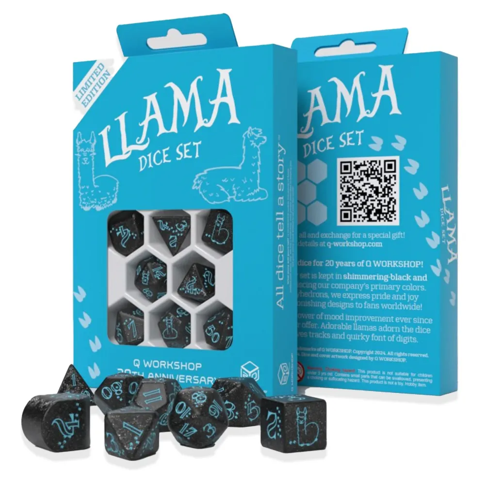 Roolipelinopat Llama Dice Set: Limited 20th Anniversary edition - Q Workshop