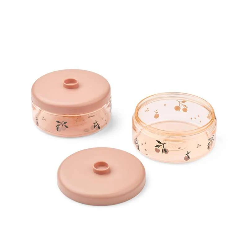 Covered Liewood Dominique Madbokse - Tritan - 2-pak - 500 ml - Peach/Sea Shell