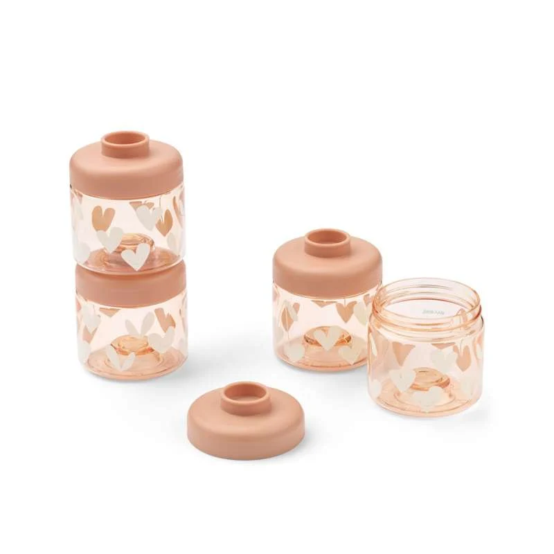 Liewood Dominique Små Madbokse - Tritan - 4-pak - 100 ml - Sweethearts/Pale Tuscany Summer Fun