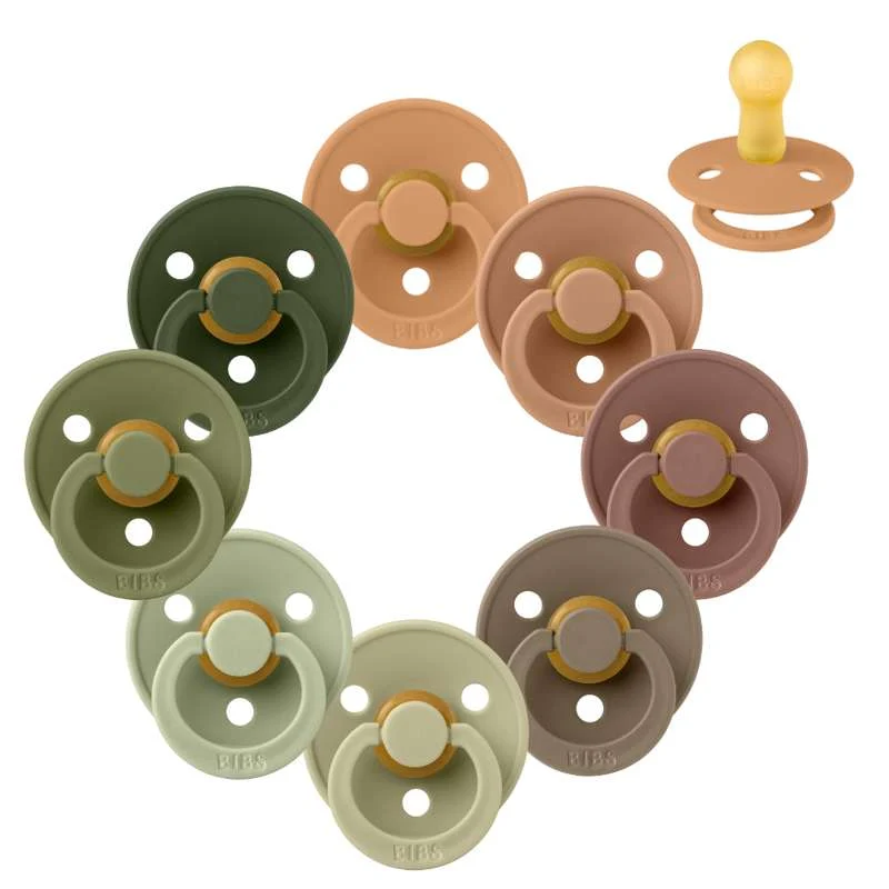 Bibs Pyöreä Colour Tutti - Sampak - 8 kpl - k. 2 - Vihreä ja terrakotta
