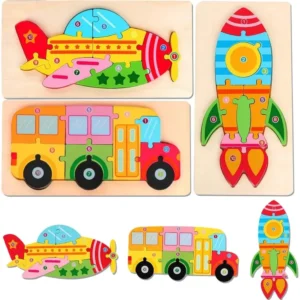 Ecotoys VroomPuzzle | Seikkailullinen löytöretki - Suuri Montessori-ajoneuvopeli