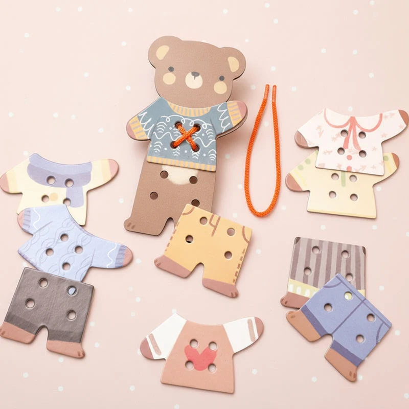 ThreadBear – Söpö ja opettavainen – Montessori-lankaleikkikarhu