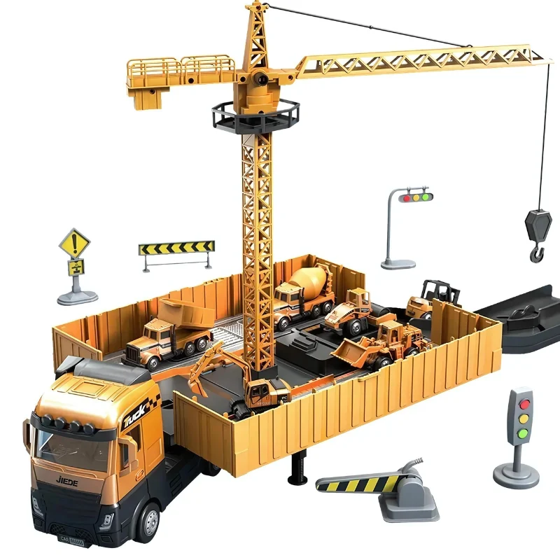 ConstructoKids – Oppiminen ja rakentaminen – 2--1-rakennustrukki-leikkisetti