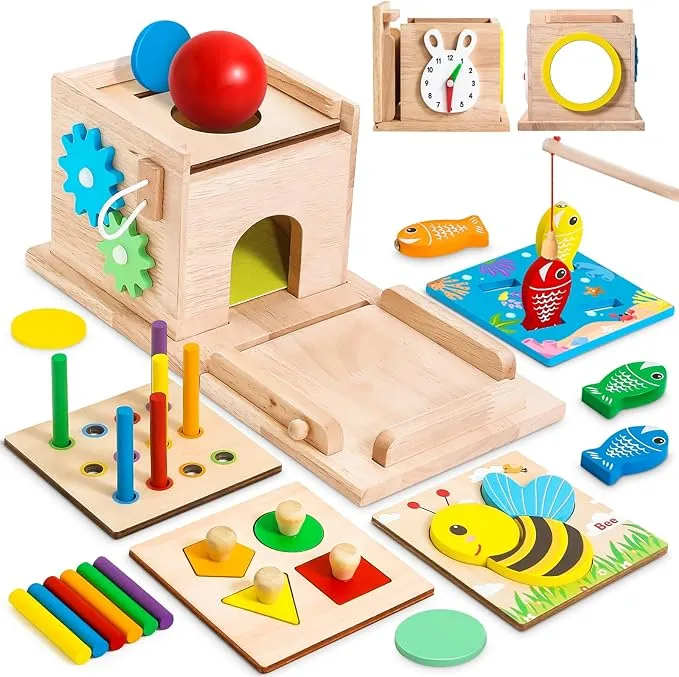 EcoToys EduPlay -laatikko | Kannusta oppimista ja tutkimista - Montessori puinen leikkisetti