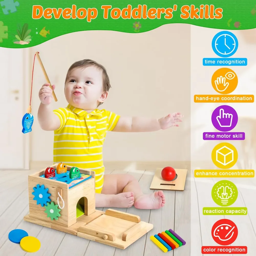 EcoToys EduPlay -laatikko | Kannusta oppimista ja tutkimista - Montessori puinen leikkisetti