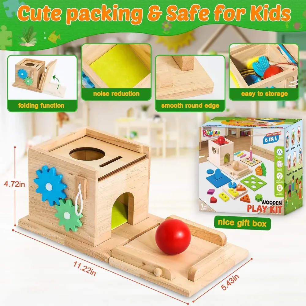 EcoToys EduPlay -laatikko | Kannusta oppimista ja tutkimista - Montessori puinen leikkisetti
