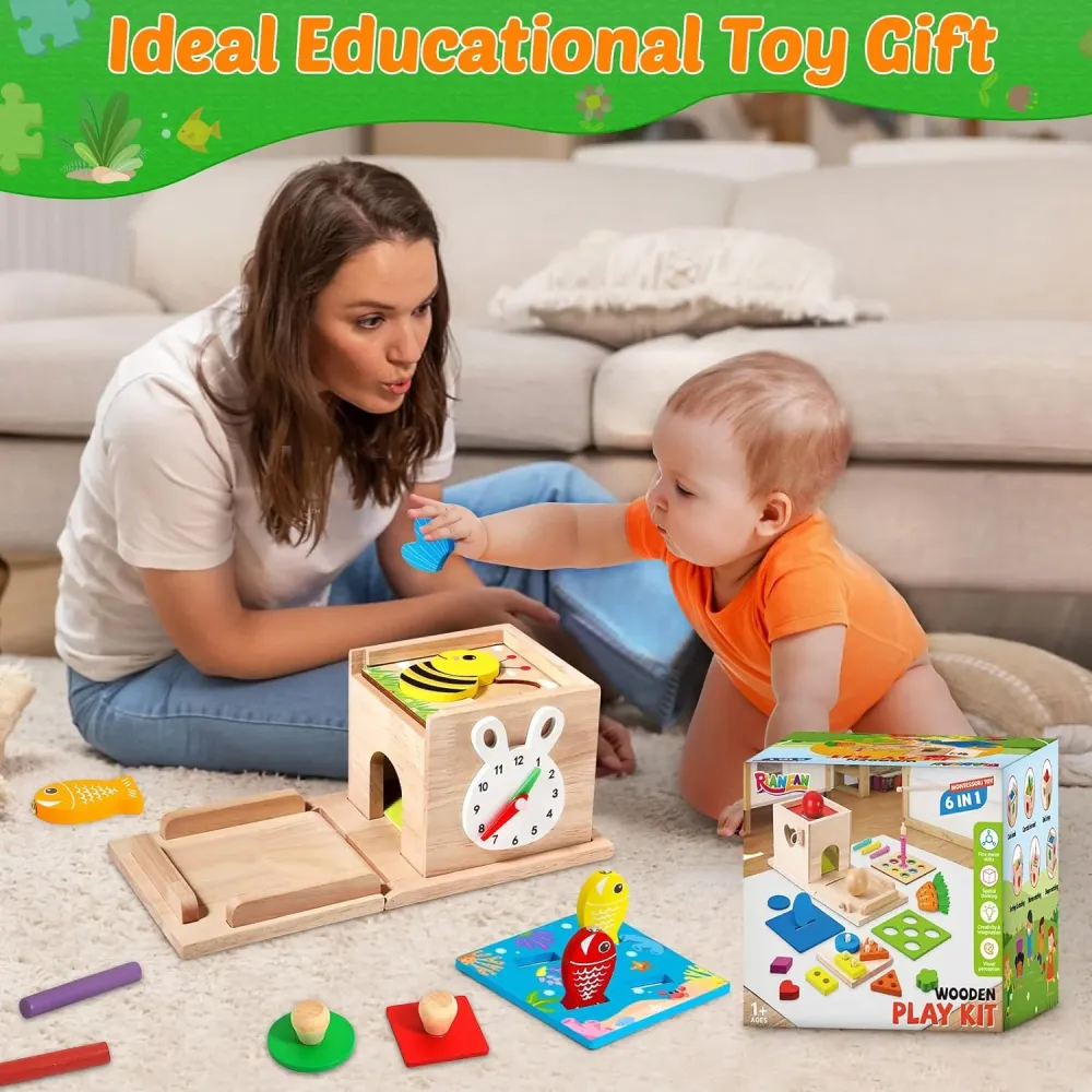 EcoToys EduPlay -laatikko | Kannusta oppimista ja tutkimista - Montessori puinen leikkisetti