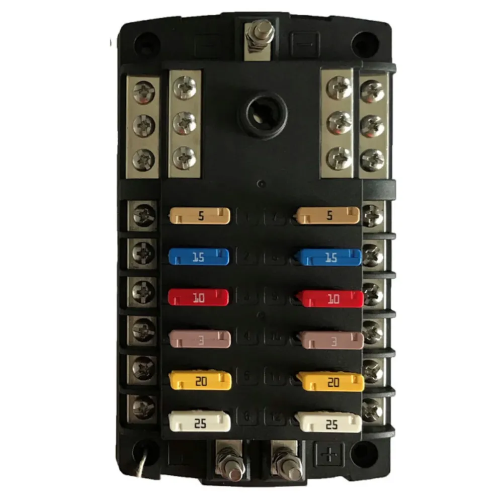 OceanFlex AMC 12-paikkainen Sulakerasia miinuskiskolla