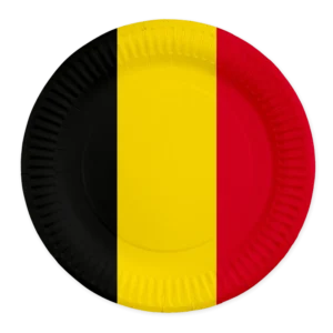 Belgia lautaset Musta Keltainen Punainen 23cm 8kpl