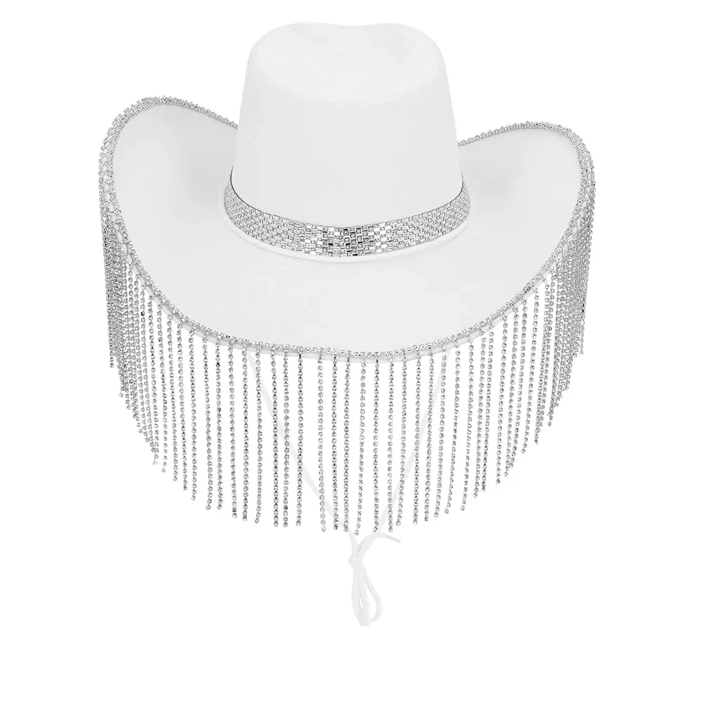 Cowgirl hattu valkoinen Showgirl