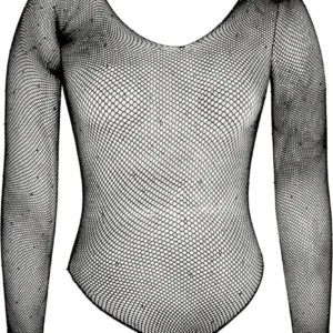 Fishnet Body Suit Musta