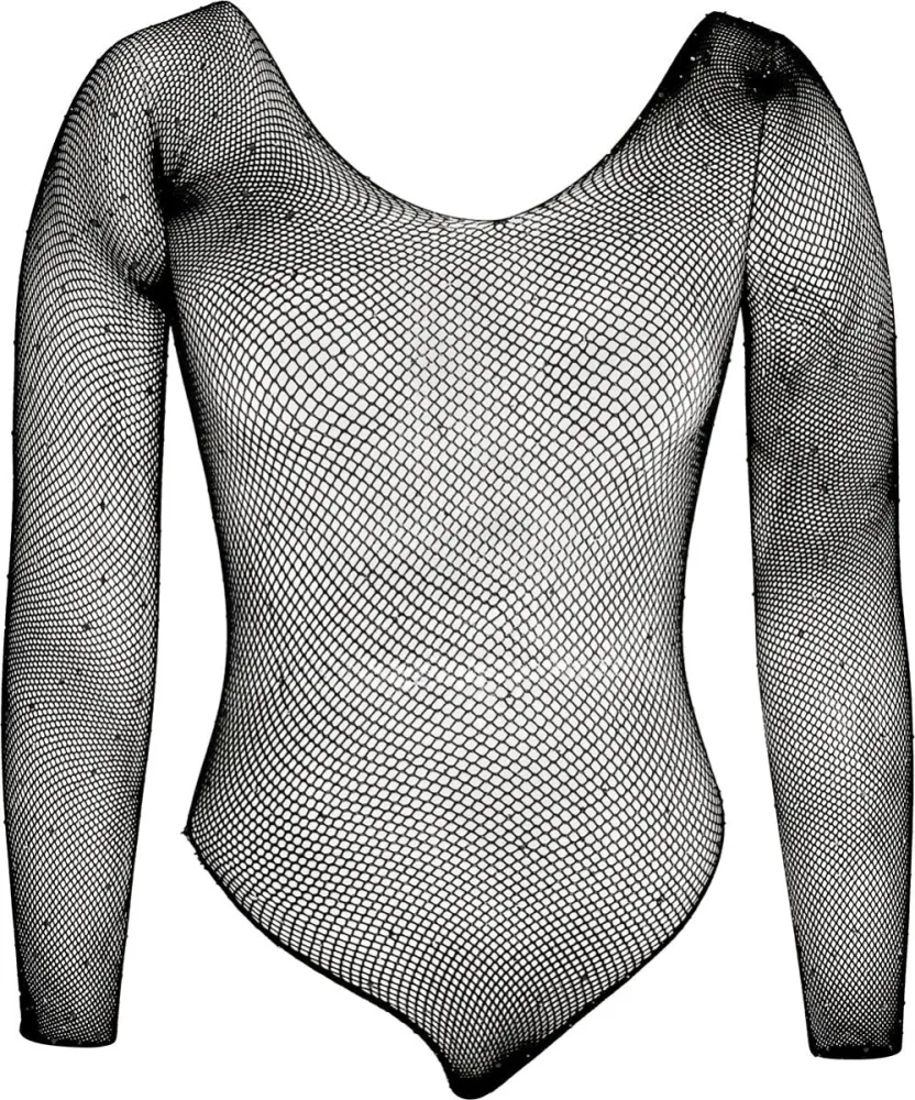 Fishnet Body Suit Musta
