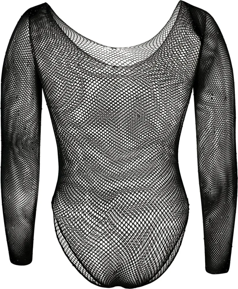 Fishnet Body Suit Musta