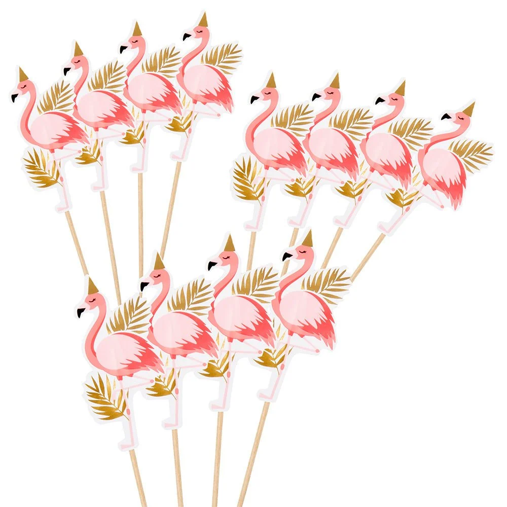 Flamingo Cocktail tikut 13cm 12kpl