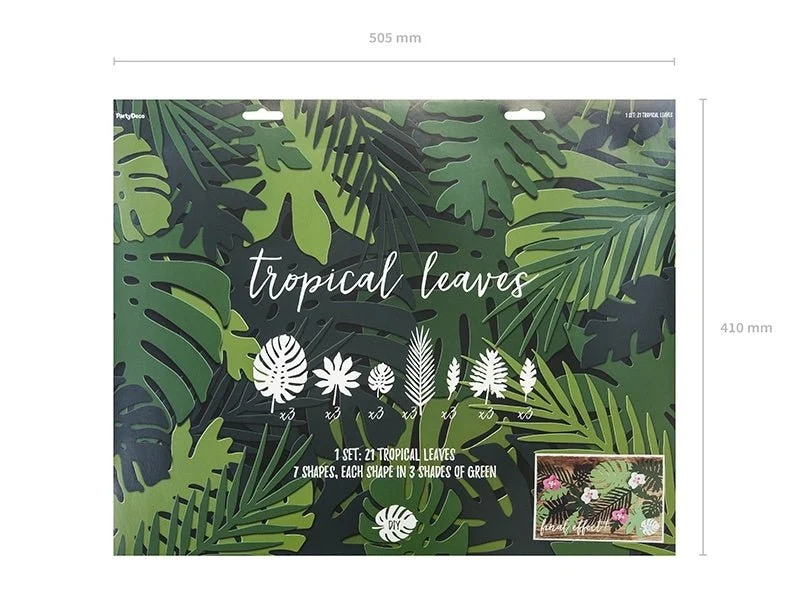 Havaijin koristesarja Palm Leaf 21 kpl