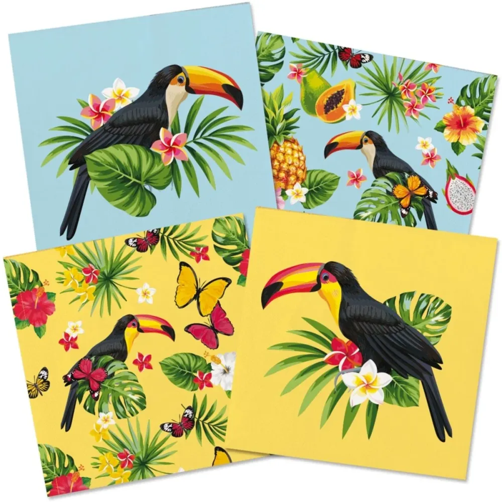 Hawaii lautasliinat Toucan 33cm 20kpl