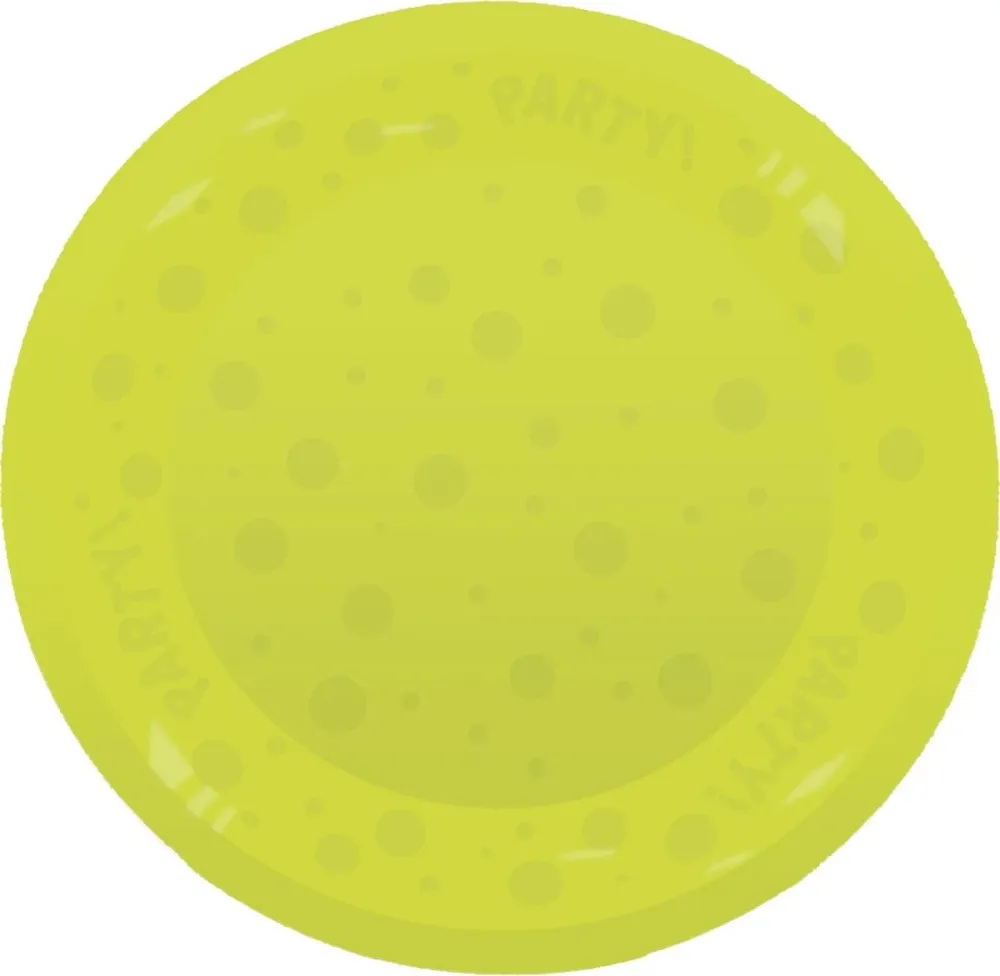 Juhla lautanen Neon keltainen 21cm
