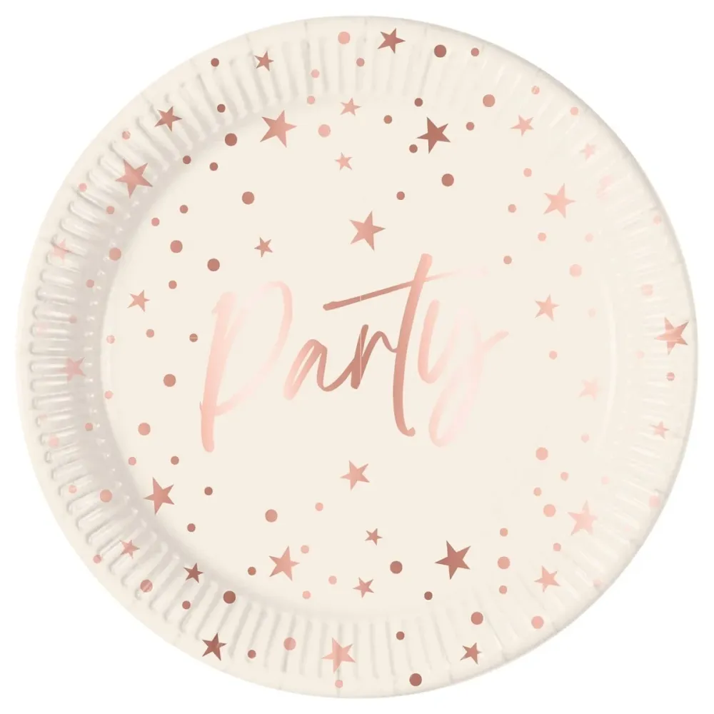 Juhlalautaset Rose Gold 23cm 8kpl