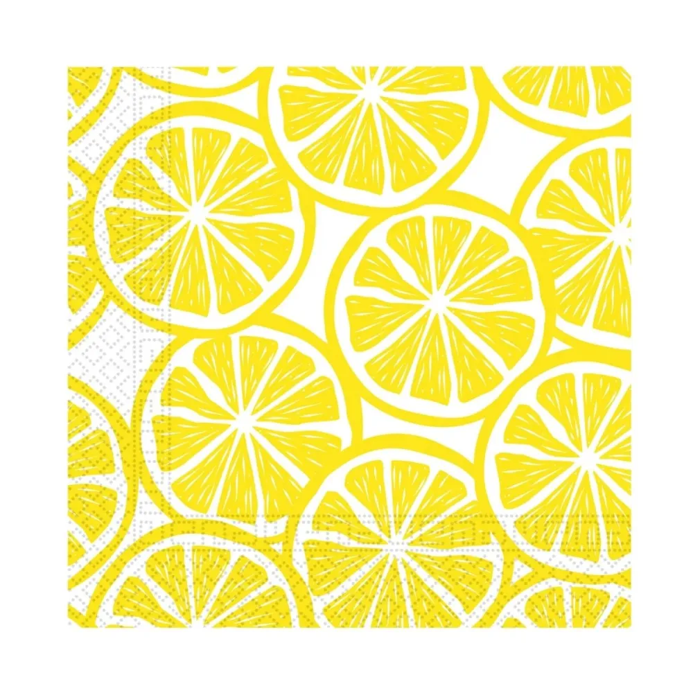 Keltaiset lautasliinat Lemon 25cm 20kpl