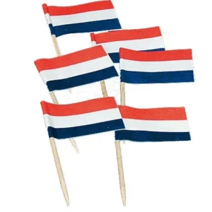 Liput Punainen-valkoinen-sininen 7cm 50kpl