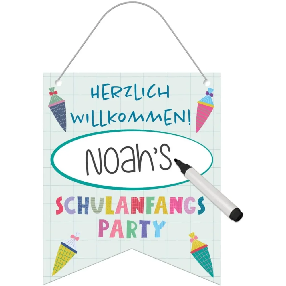 Mini Banner Schulanfang - 25x30cm